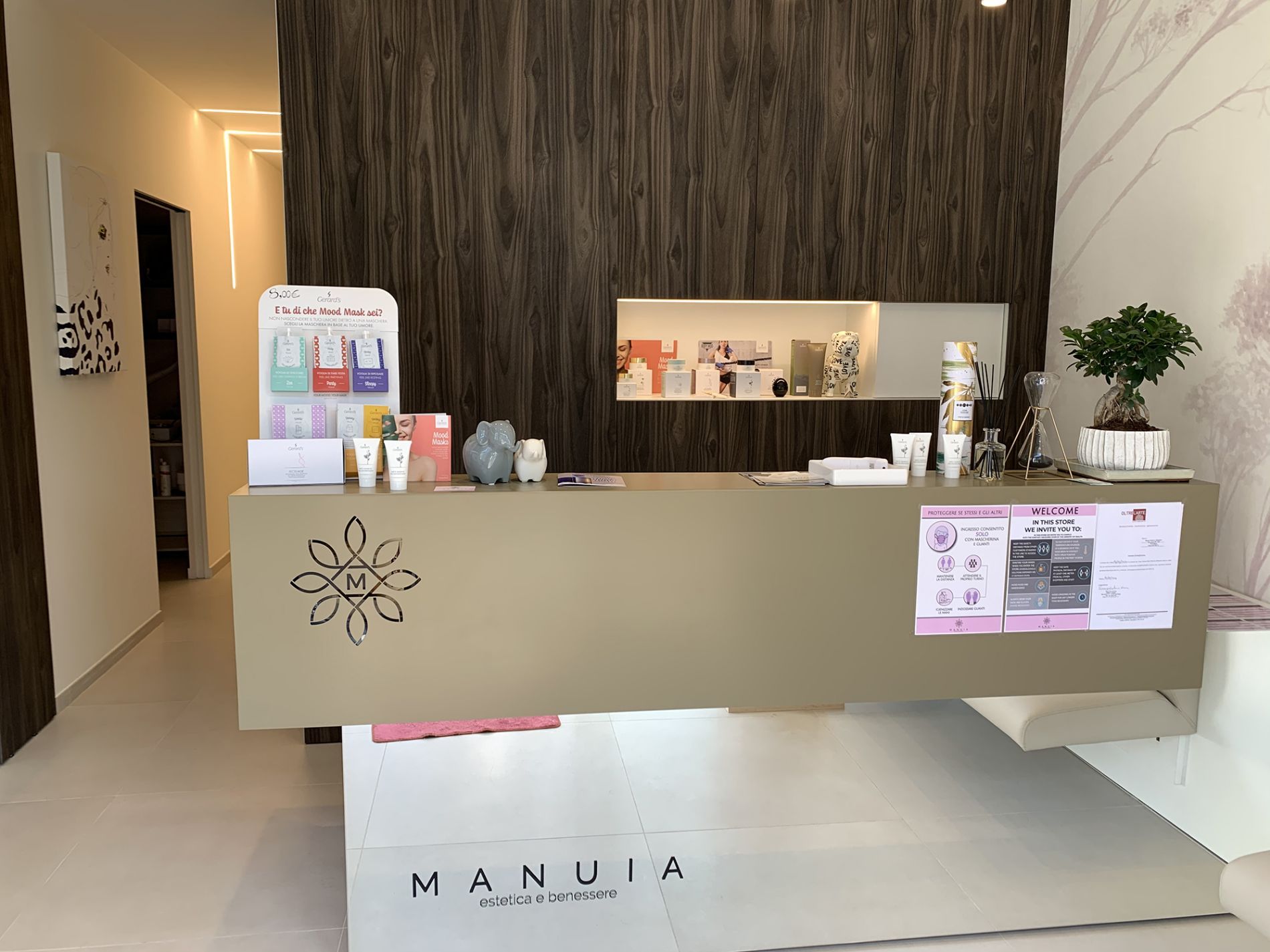 reception di un centro estetico