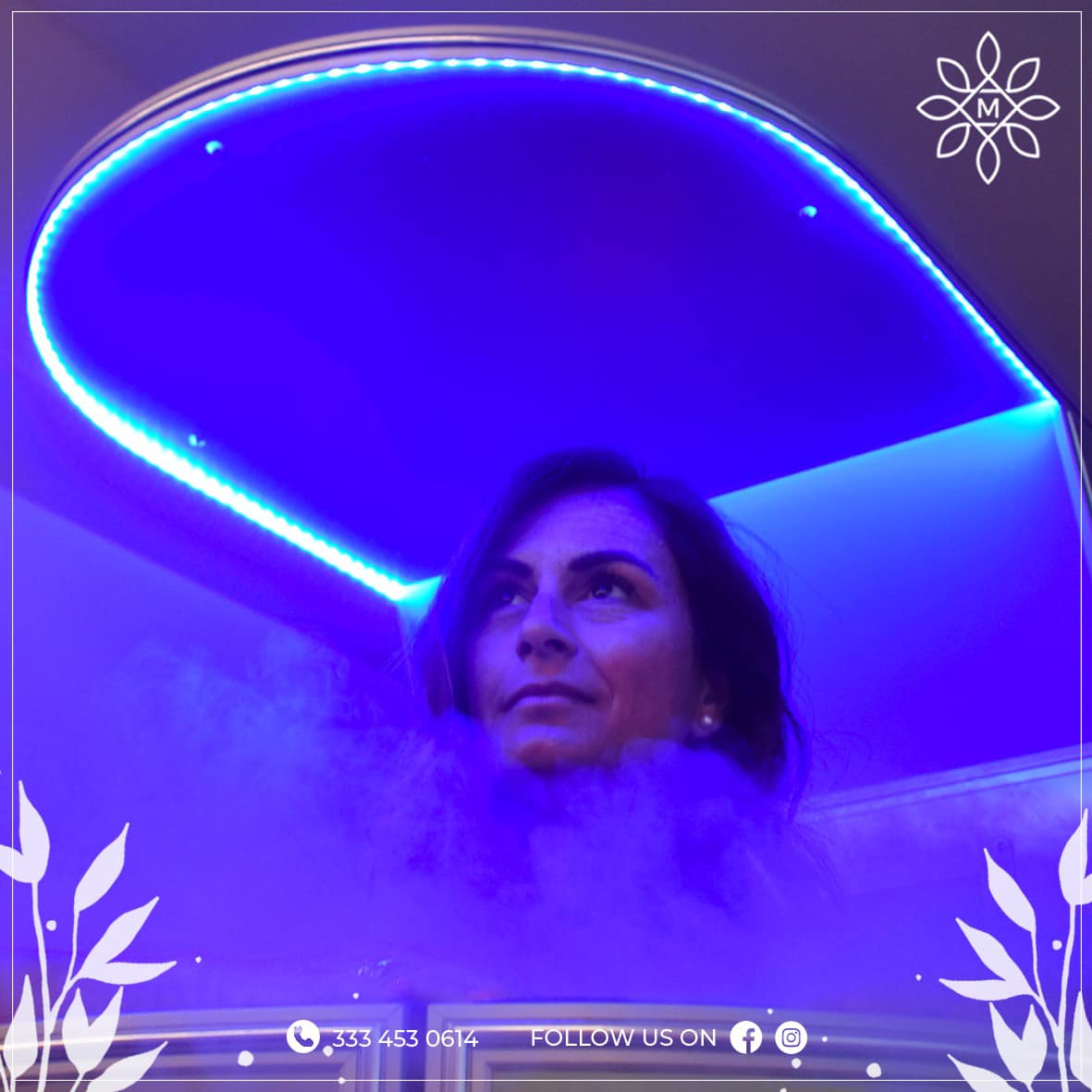 donna durante una seduta di crioterapia