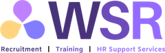 The logo for wsr recruitment training and hr support services
