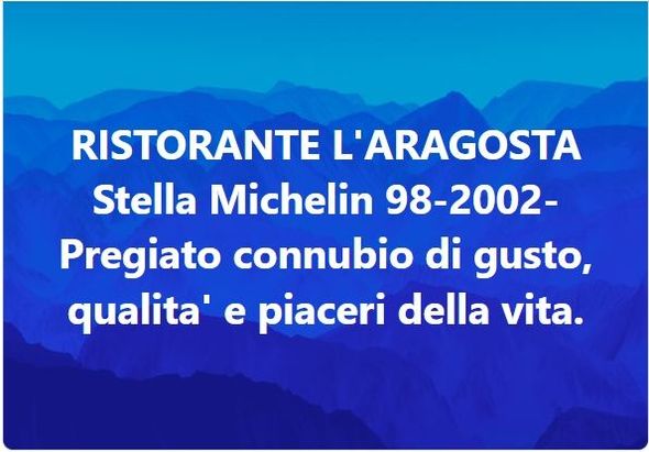 stella michelin ristorante l'aragosta