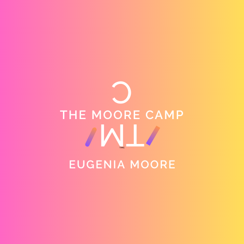 A logo for the moore camp by eugenia moore