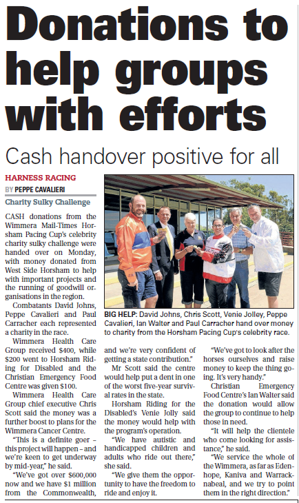 Wimmera Mail-Times – January 27th 2016 News Paper | Horsham, Vic | West Side Horsham