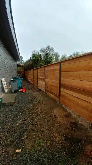 Modern wooden fence - Vancouver, WA - DJ Fence Service