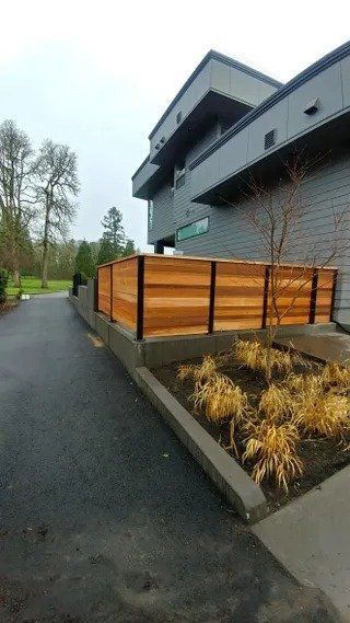 Modern home with privacy fence - Vancouver, WA - DJ Fence Service
