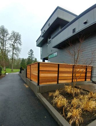 Modern house with wooden fence  - Vancouver, WA - DJ Fence Service