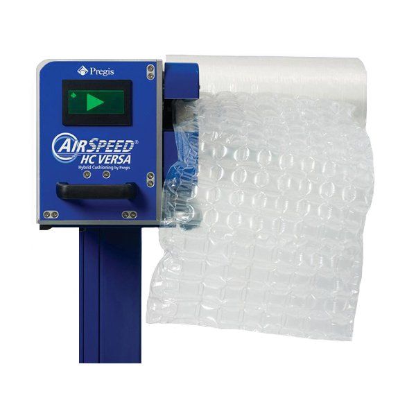 A machine with a bubble wrap roll attached to it.