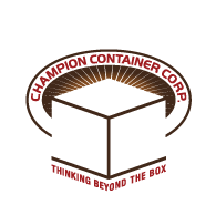 A logo for a company called champion container corp.