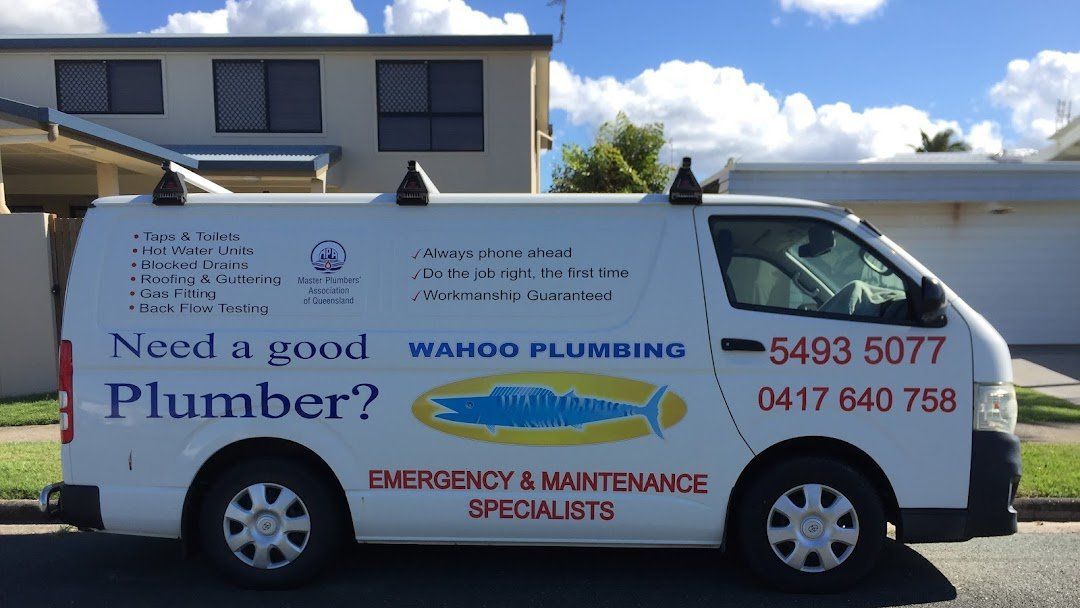 A White Van With the Words Need a Good Plumber on It — Wahoo Plumbing in Warana, QLD