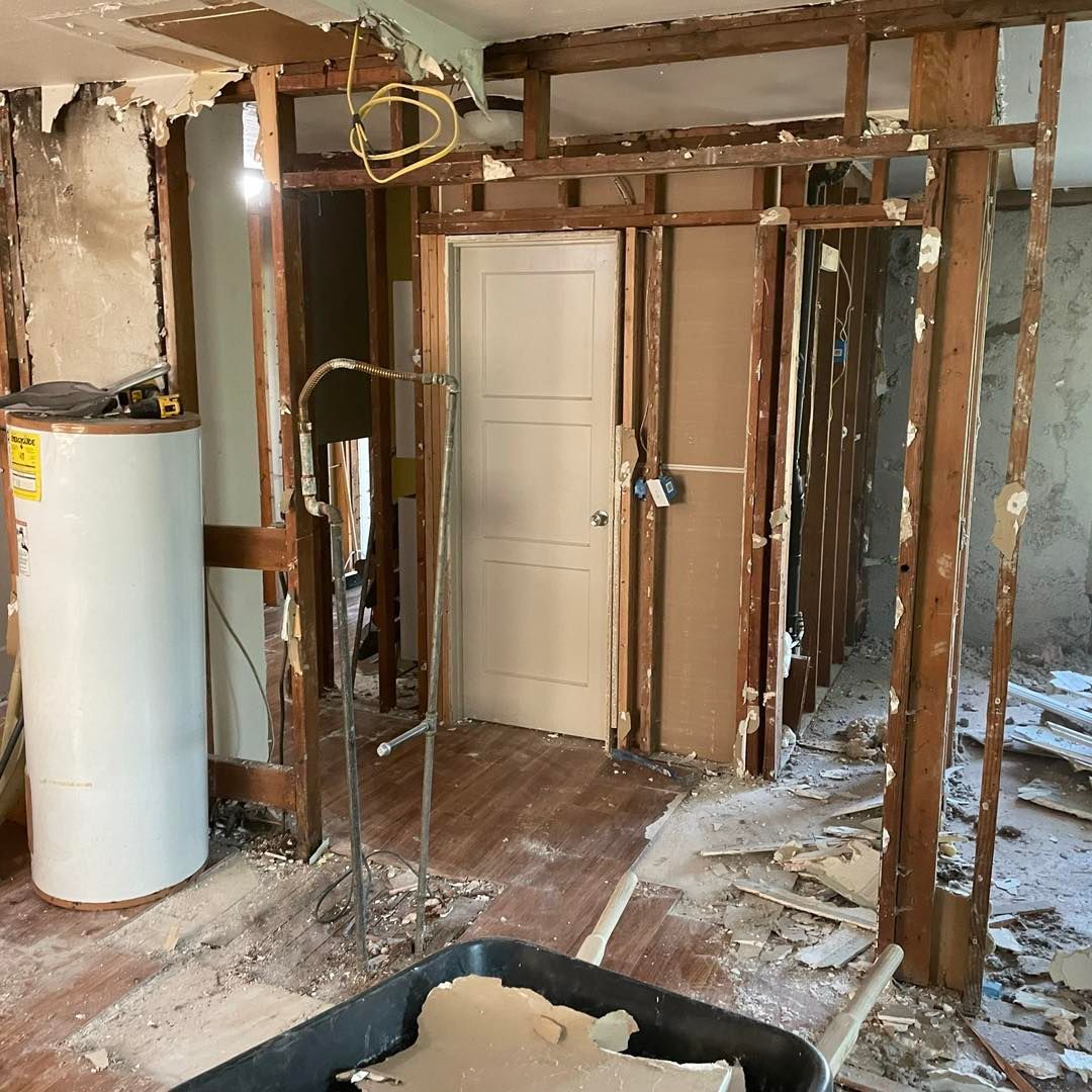 A room in a house that is being remodeled.