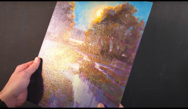 Sealing Acrylic Pour Painting with Liquitex Gloss Varnish #YT100
