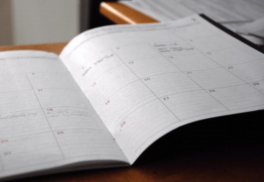 notebook calendar planner