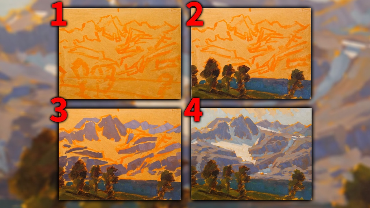 How to Paint Mountains Step by Step! Acrylic University