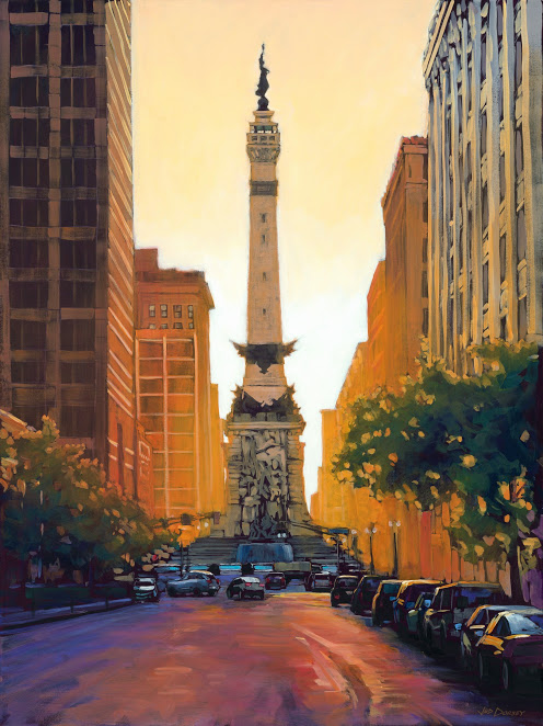 acrylic painting of indianapolis by jed dorsey