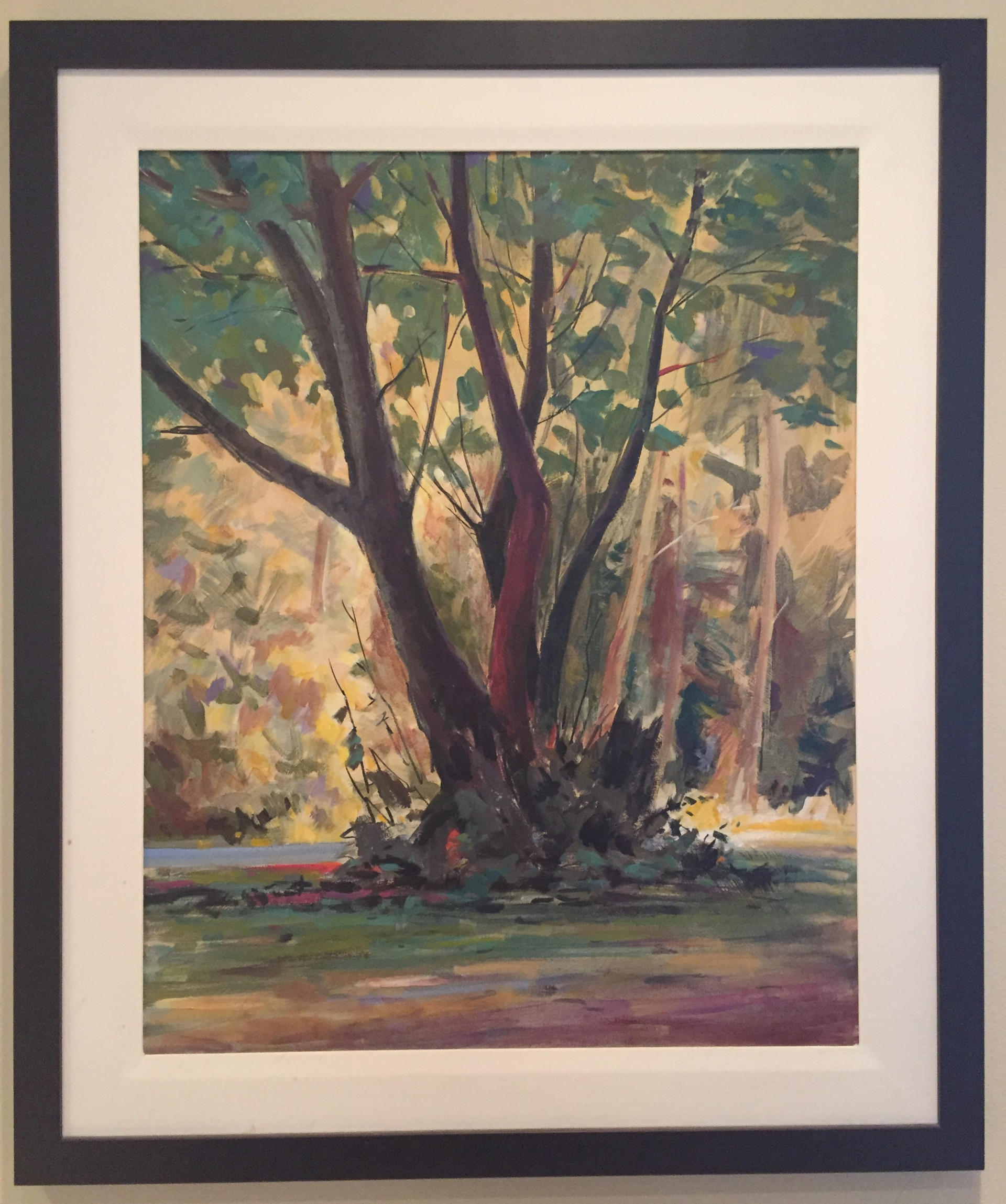 acrylic painting of a beautiful tree in frame