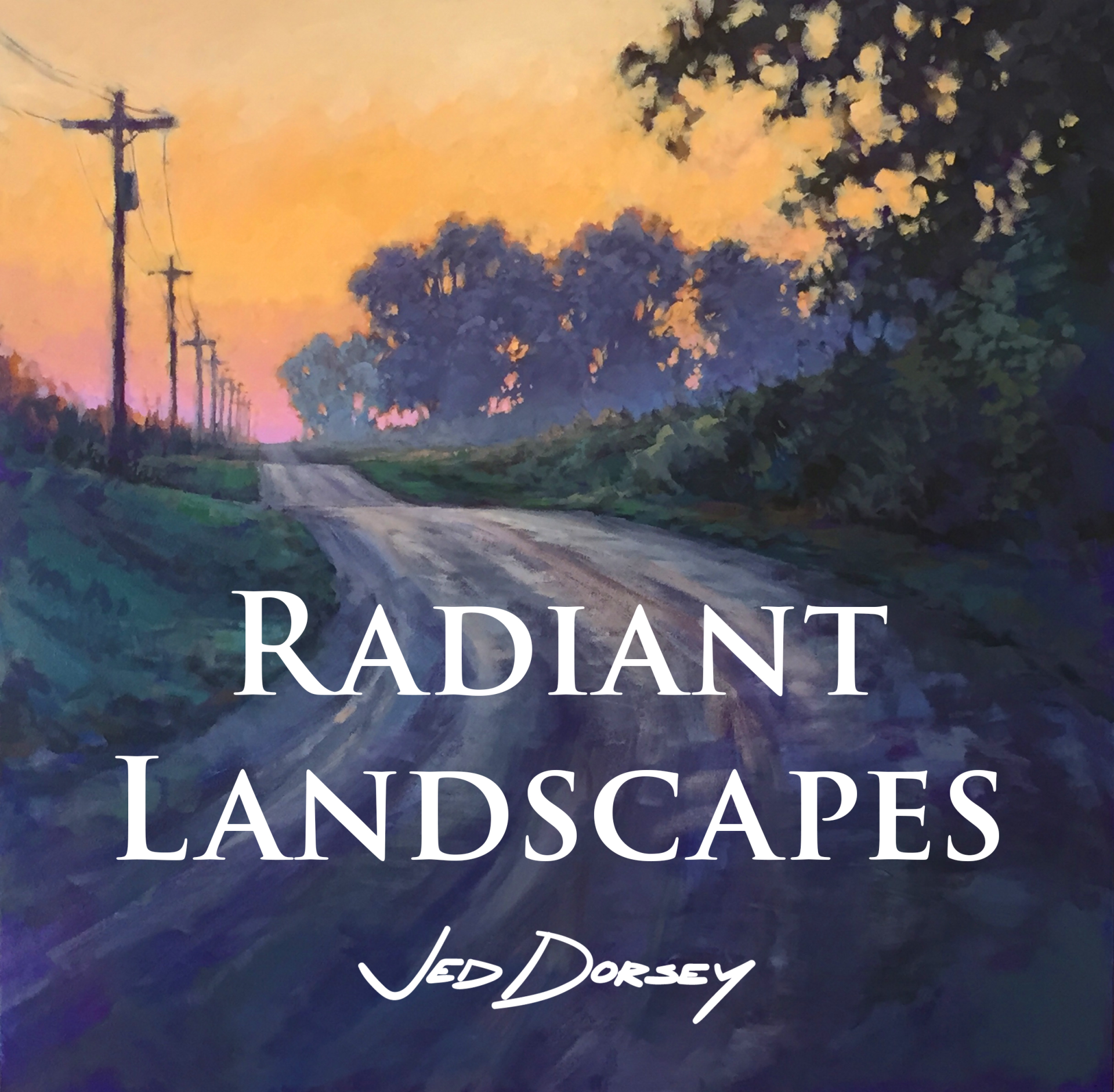 acrylic painting of radiant landscape by jed dorsey