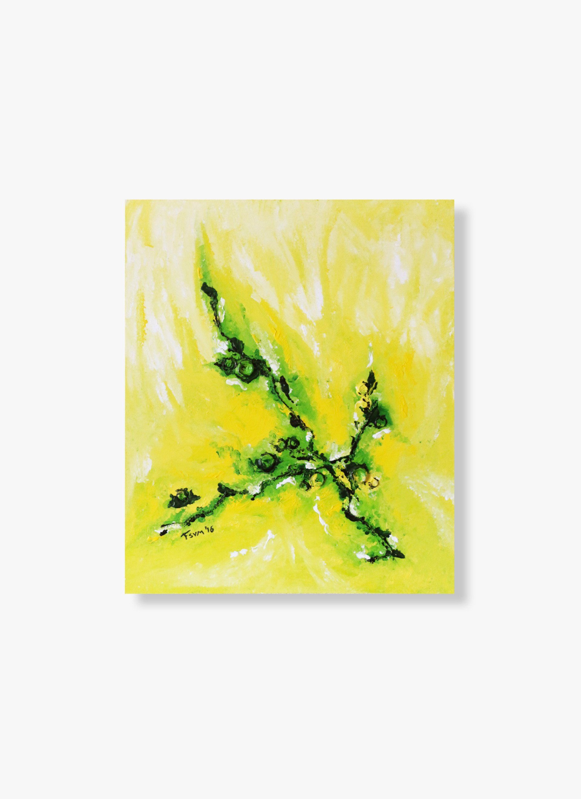 abstract schilderij mixed media acrylverf