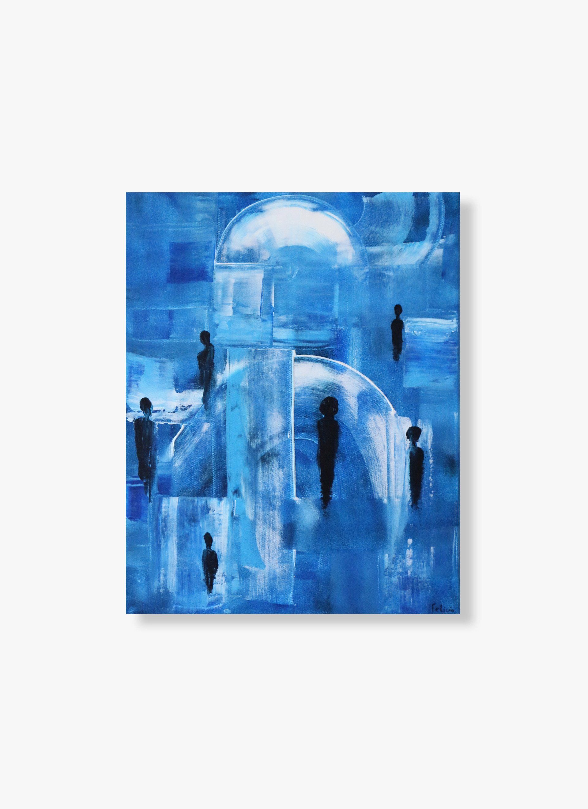 abstract schilderij acrylverf