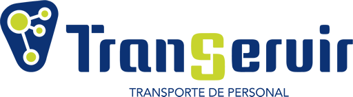Logotipo de la empresa Transervir. Es una palabra azul con una
