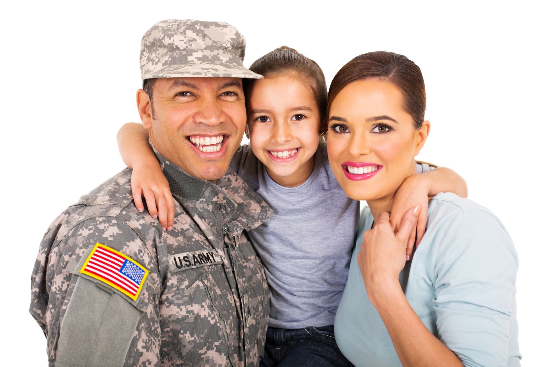 veteran with his family