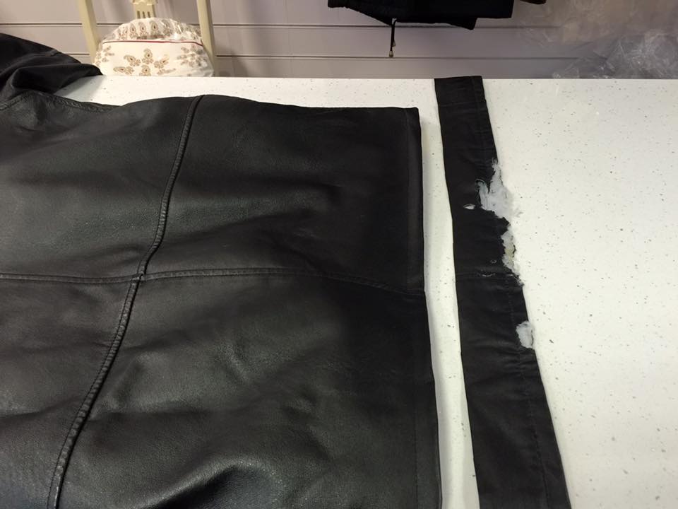a leather jacket
