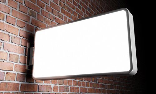 View of a blank signage board