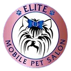 The logo for Elite Mobile Pet Salon shows a dog with a bow on its head.