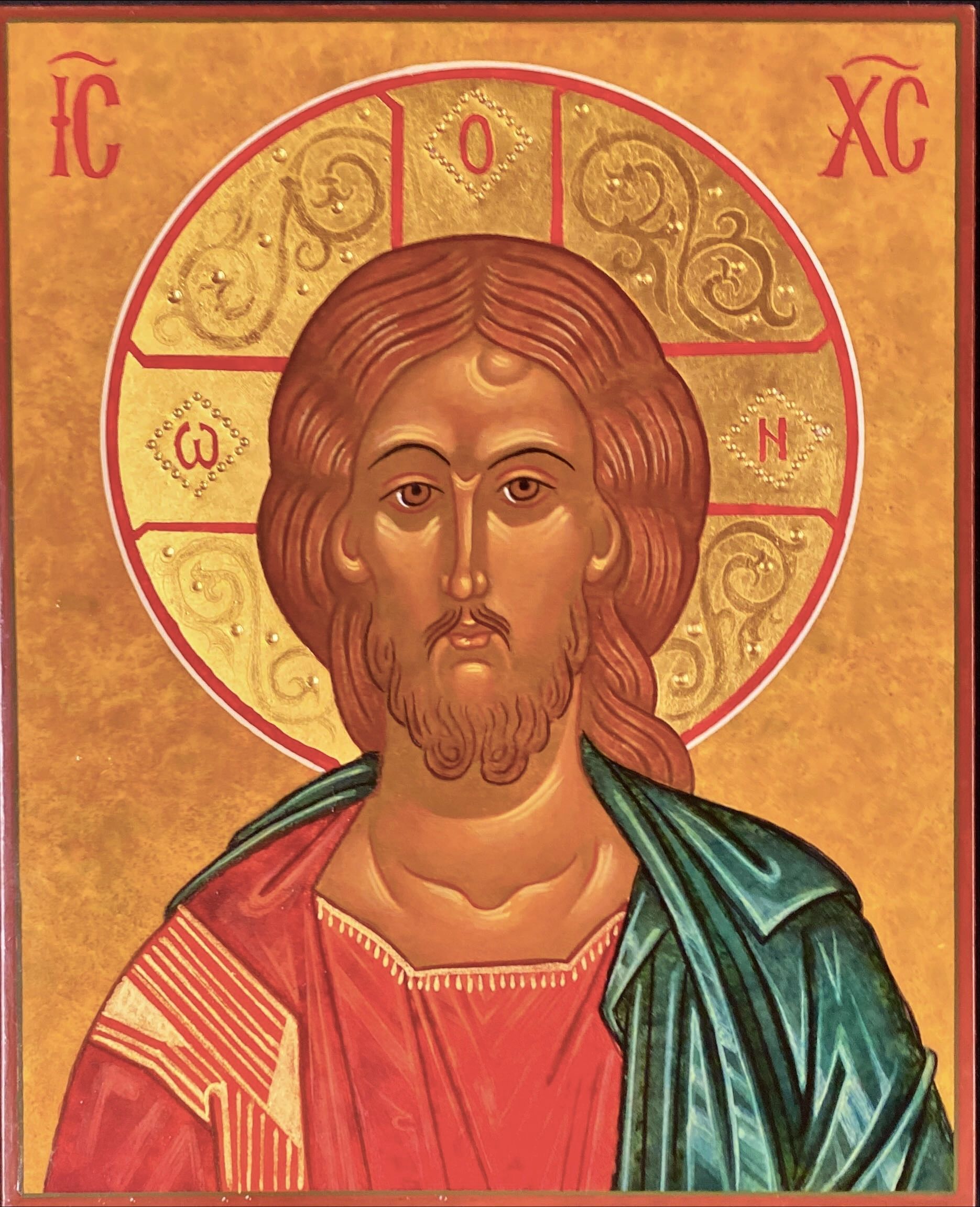 An icon of jesus with the letter xc on it