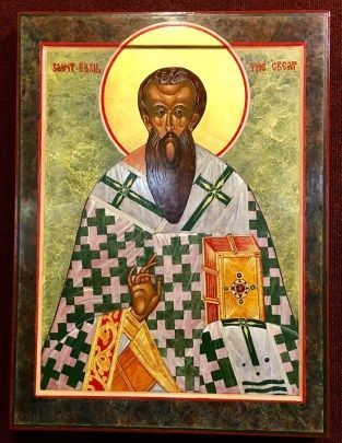 Icon of St. Basil the Great, by the hand of Father Rex Broussard