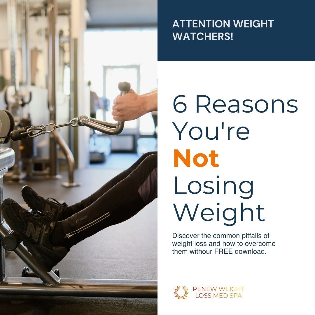 A poster that says 6 reasons you 're not losing weight