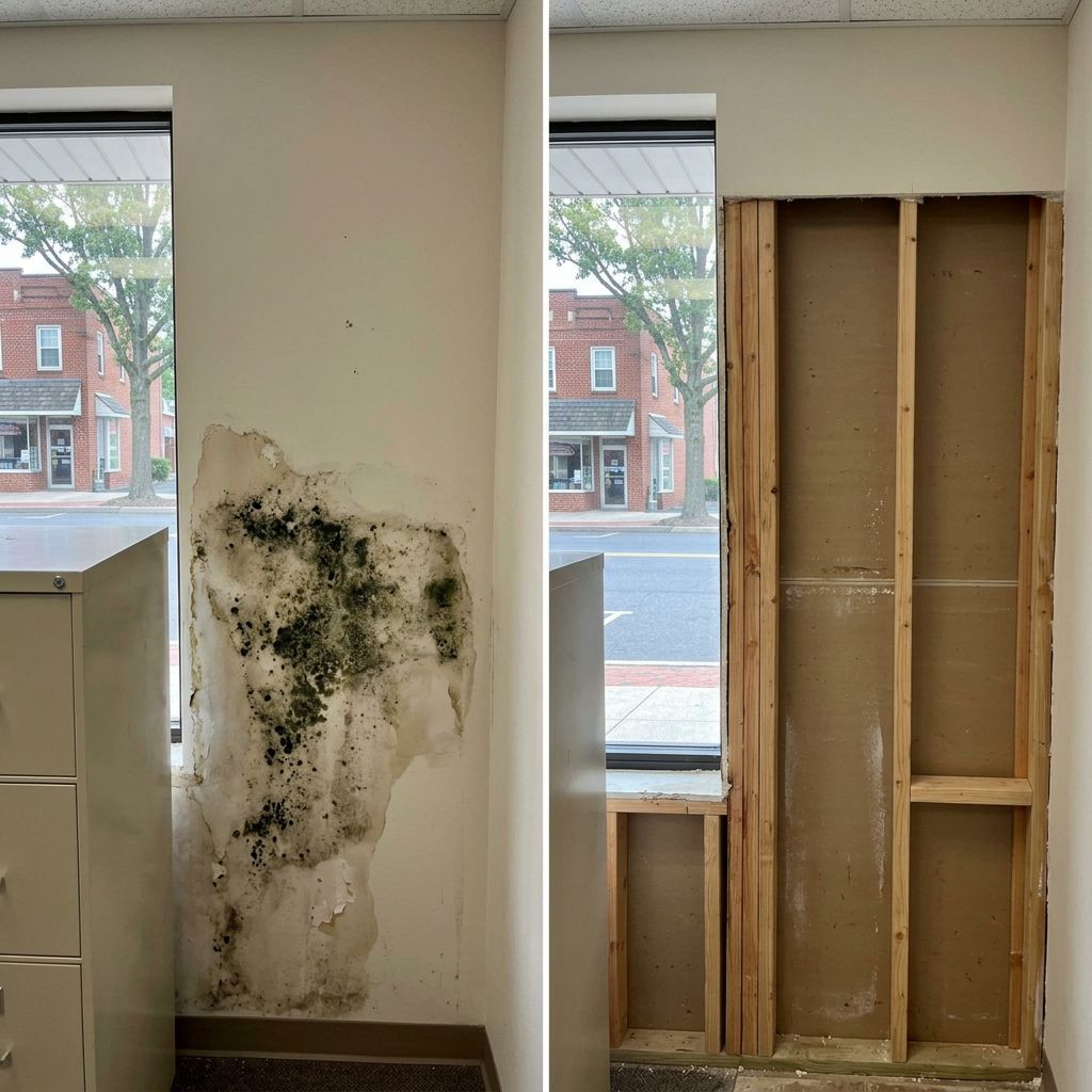 Before and after mold remediation Lansdale PA