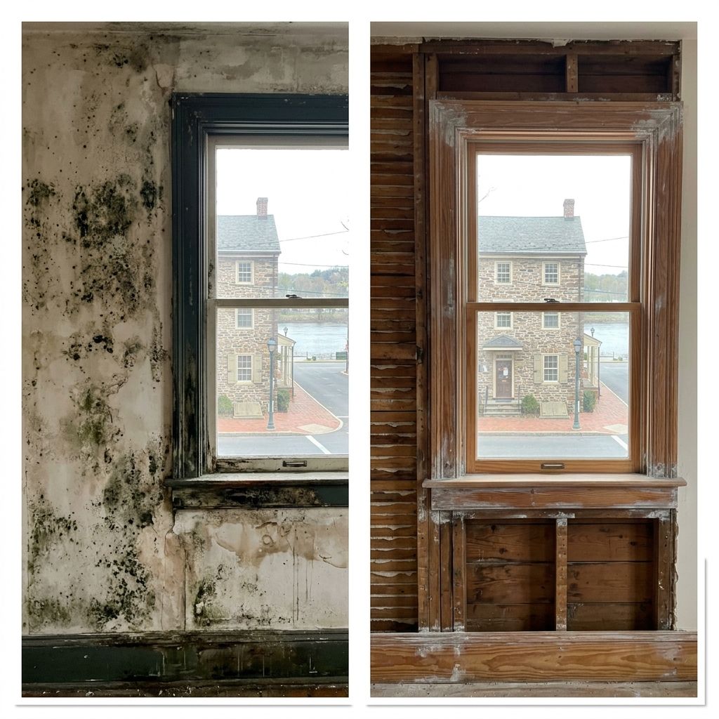 Before and after mold remediation New Hope PA Before and after mold remediation New Hope PA