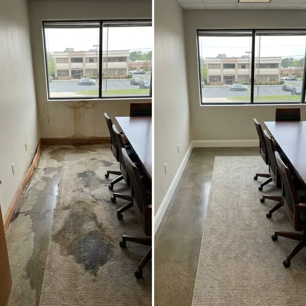 Before and after water damage restoration Cinnaminson NJ