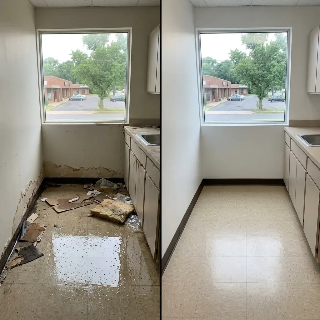 Before and after water damage restoration Willingboro NJ