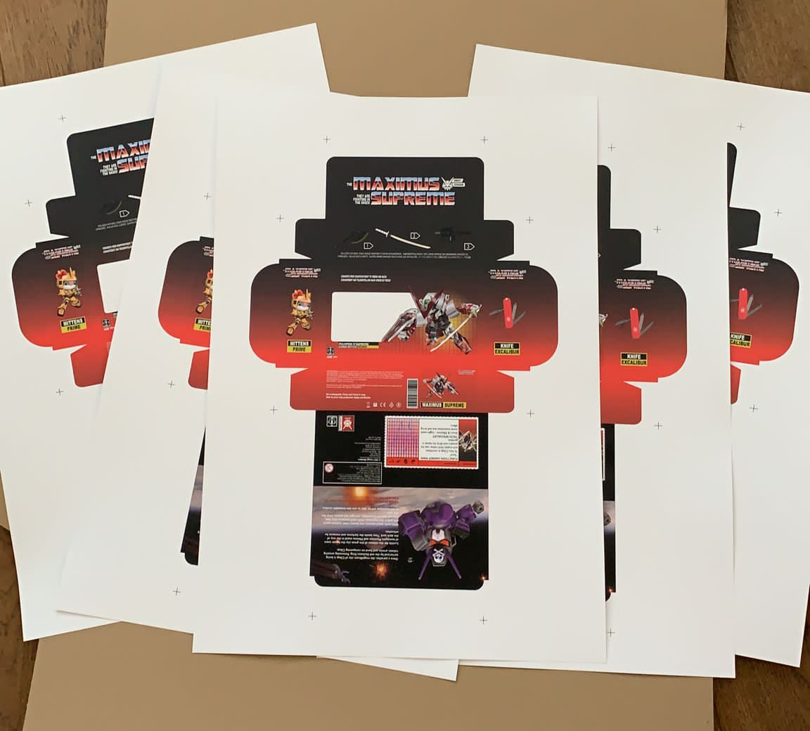 Several pieces of paper with robots on them