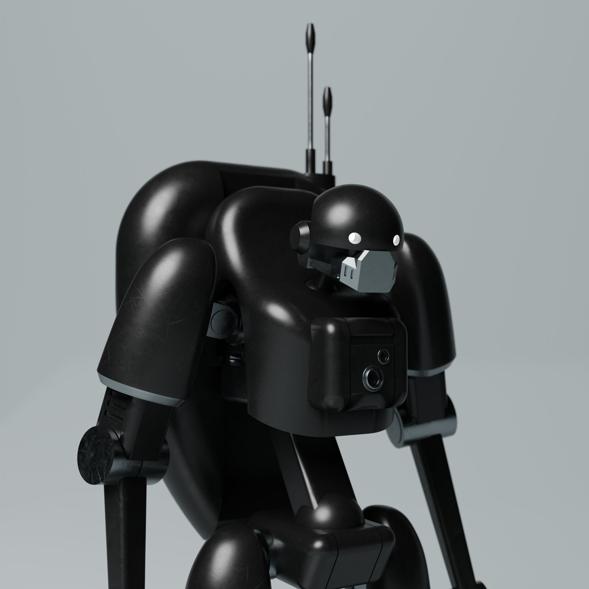 A black astronaut robot 
