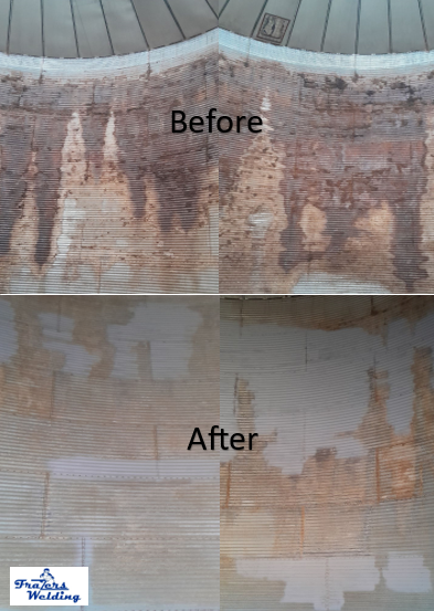 A Before and After Picture of a Piece of Wood — Welders In Gilgandra, NSW