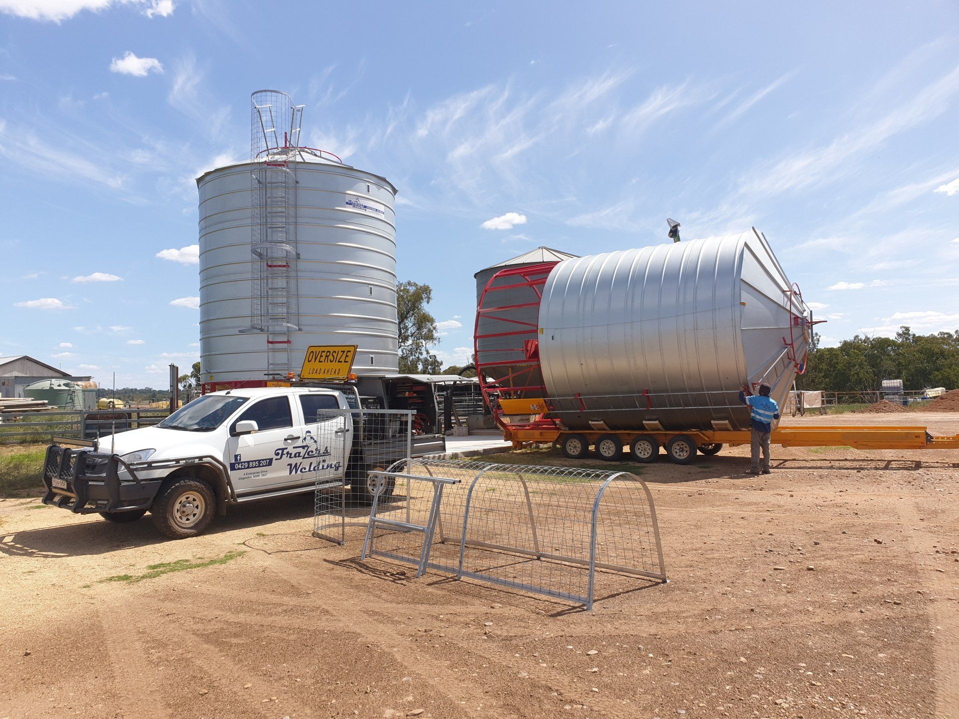 Silo Base Transport — Welders In Gilgandra, NSW