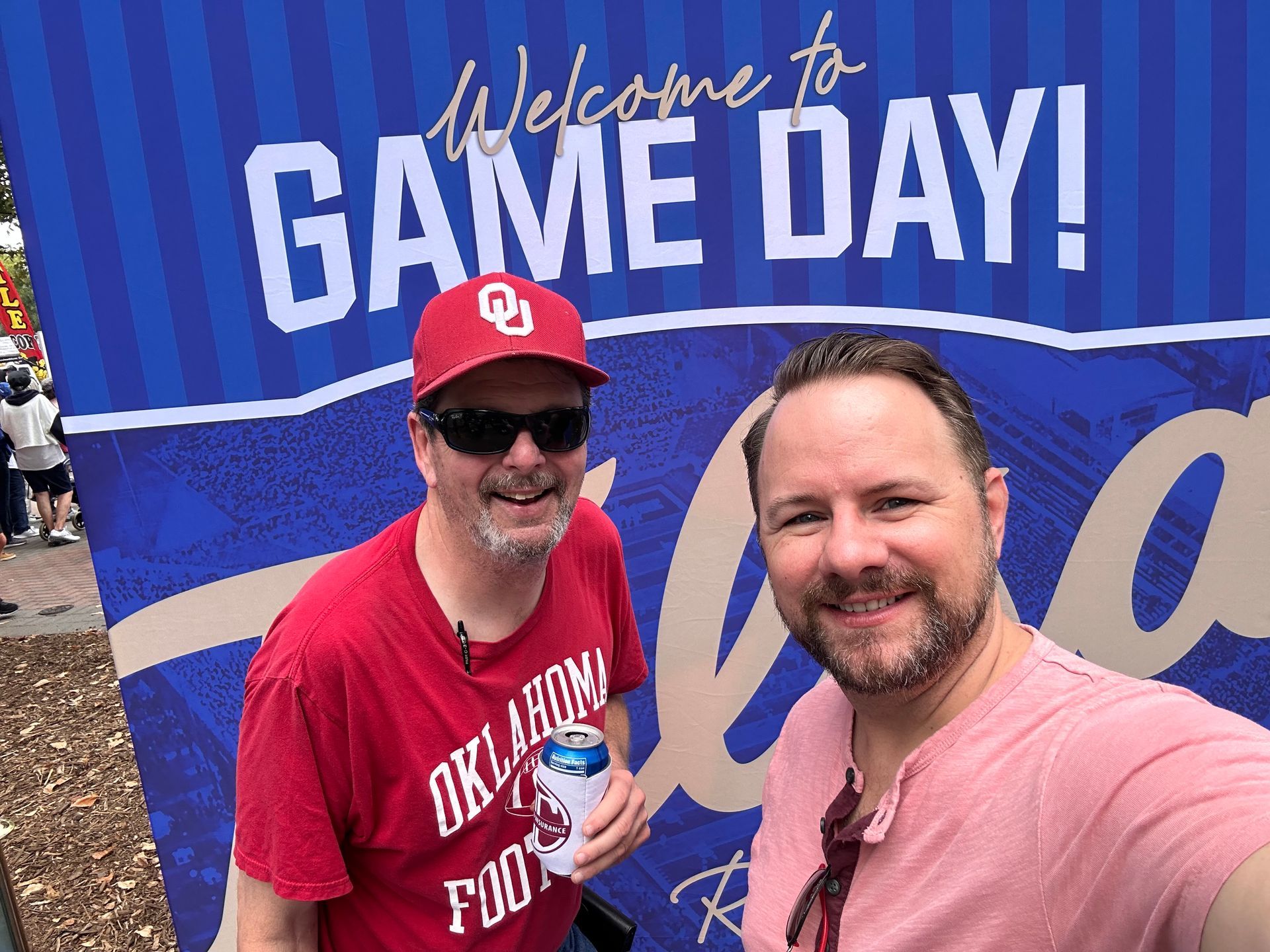 Festival crowd near shuttle stop