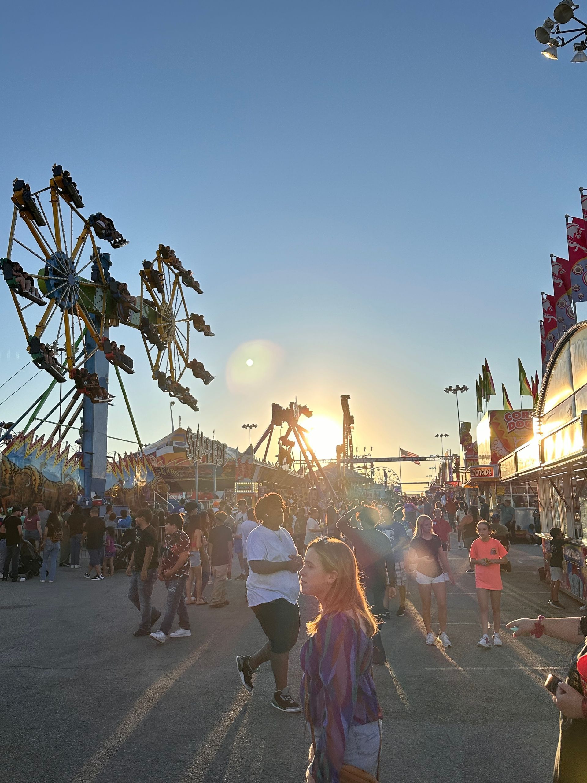 Event day shuttles lined up