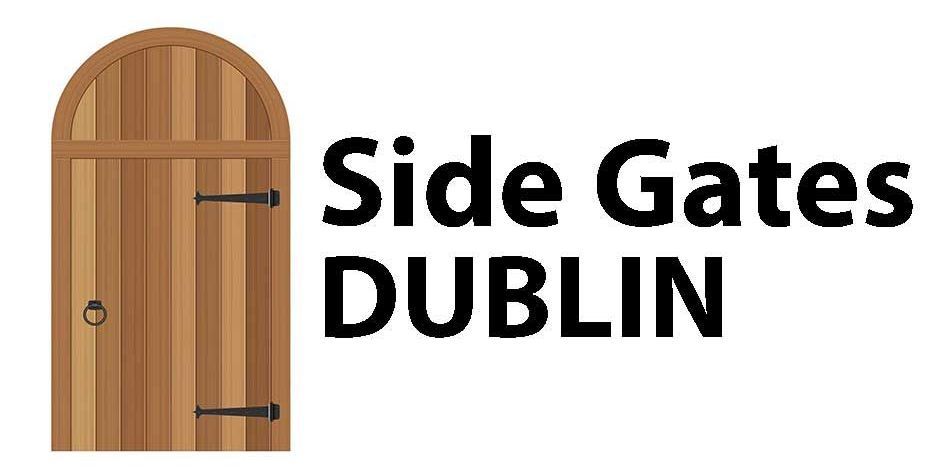 The logo for side gates dublin shows a wooden door.