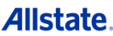A blue allstate logo on a white background