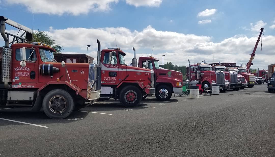 Trailer Trucks on The Parking Lot — Freehold, NJ — Beacon Scrap Iron and Metal Co.