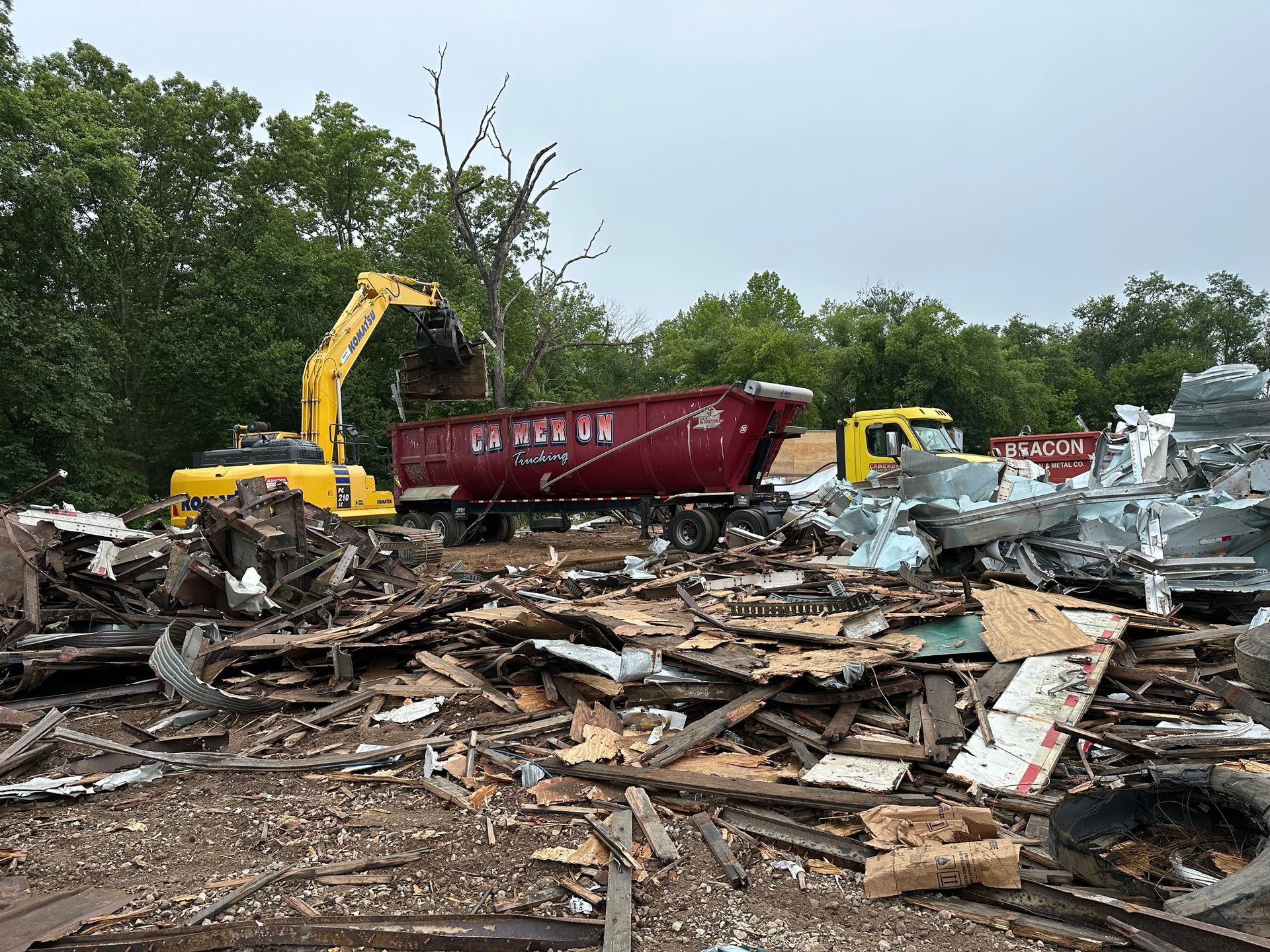 Worker On A Demolition Area — Freehold, NJ — Beacon Scrap Iron and Metal Co.