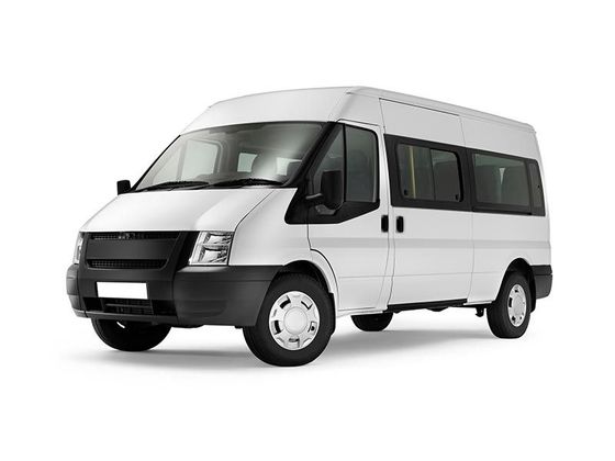 A white van with black trim is on a white background. A white van with black trim is on a white background.