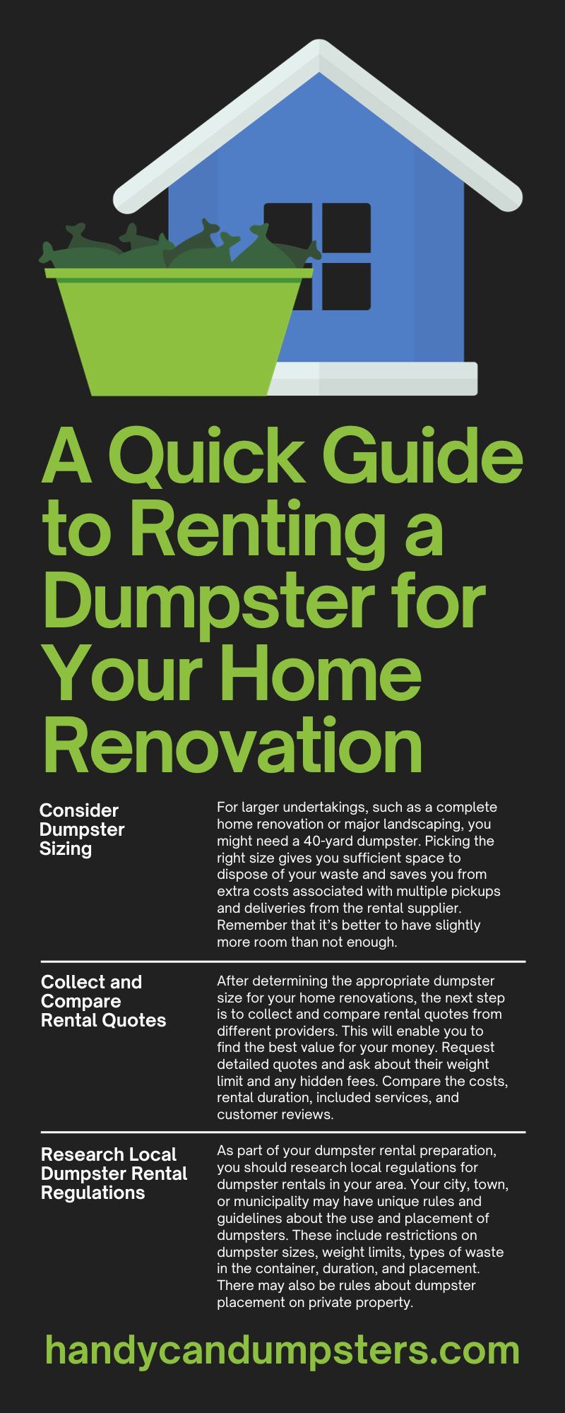 A Quick Guide to Renting a Dumpster for Your Home Renovation