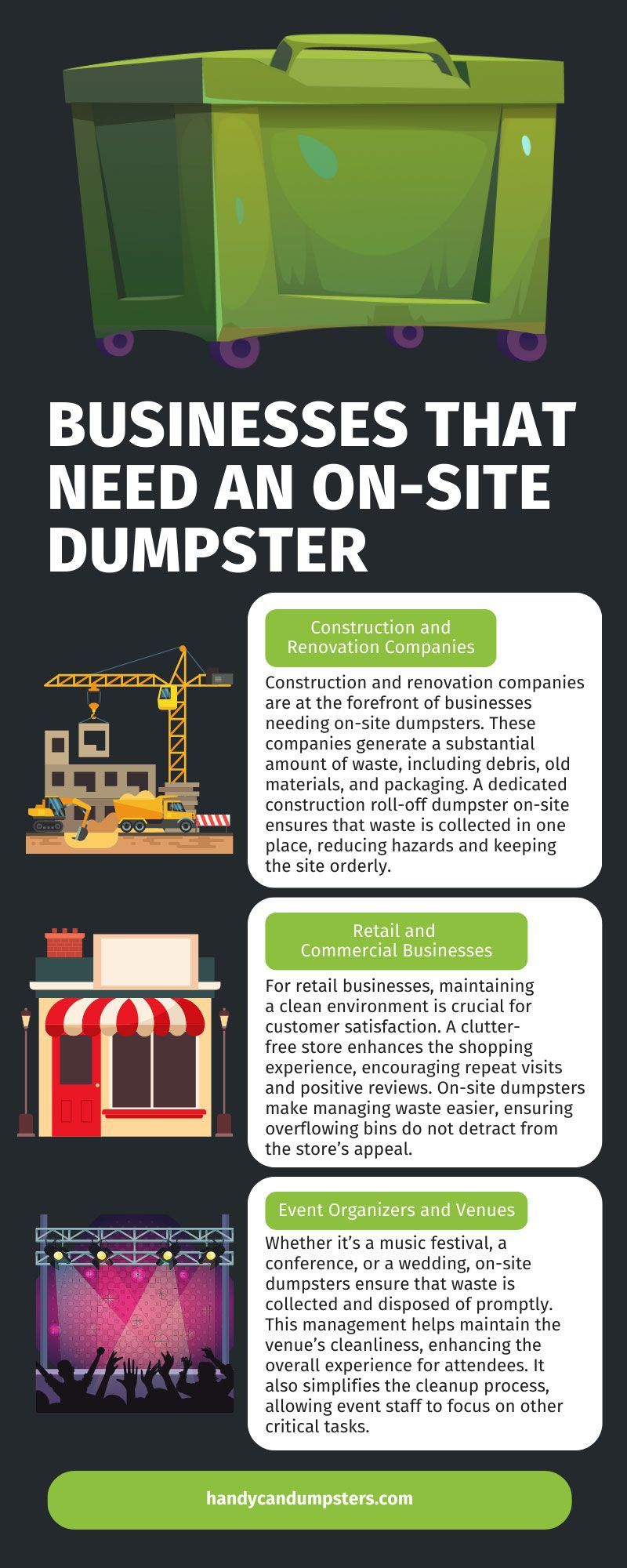 4 Businesses That Need an On-Site Dumpster