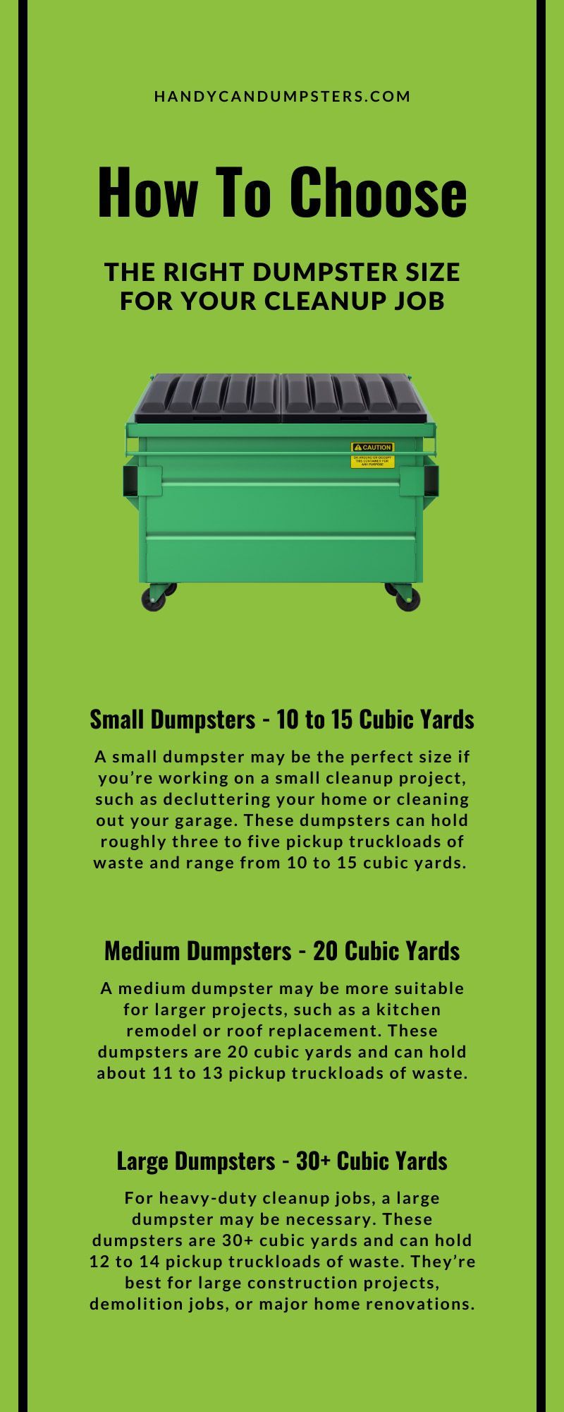 How To Choose the Right Dumpster Size for Your Cleanup Job