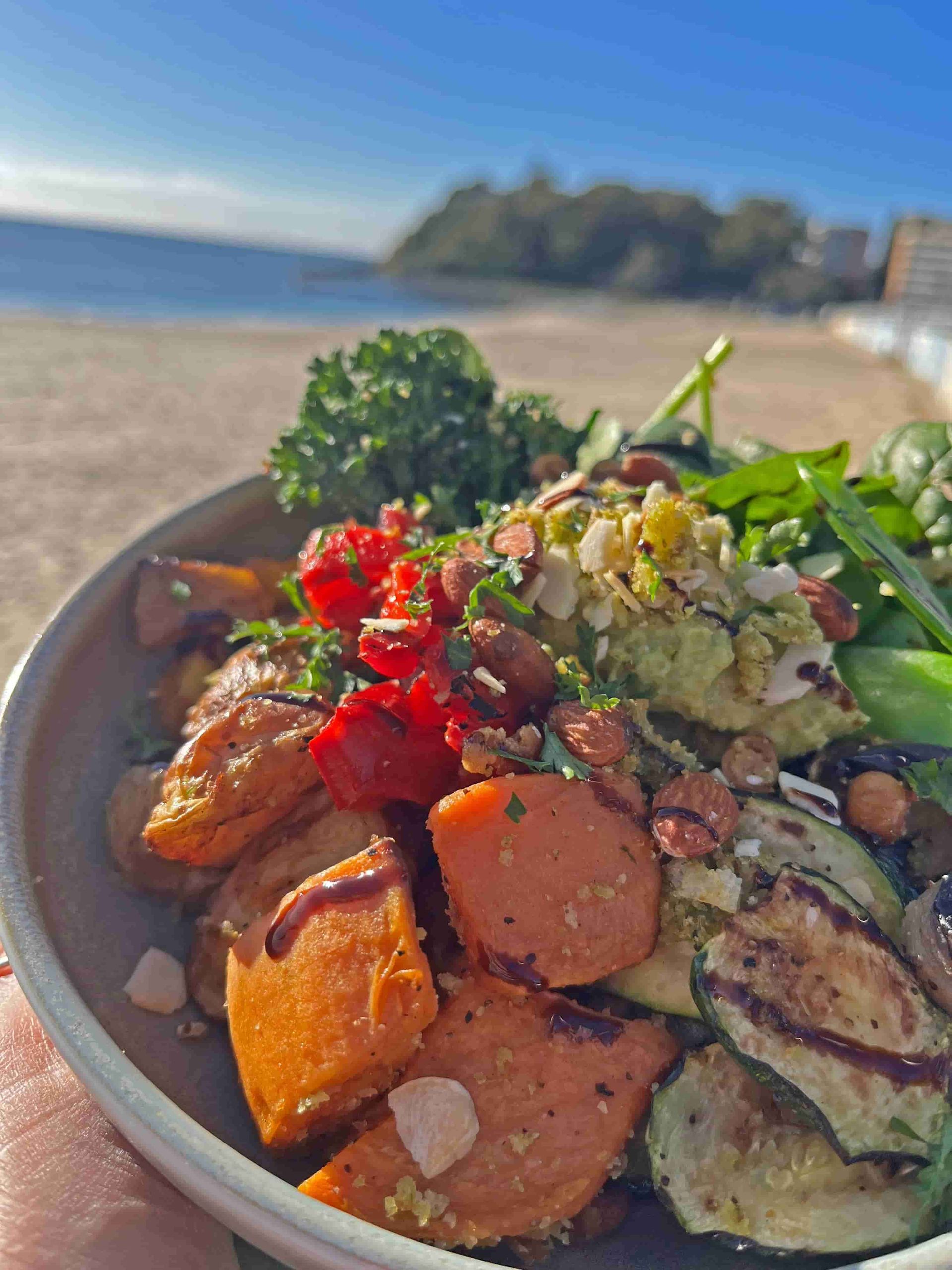 A Bowl Of Food On The Beach — Beach Bums Cafe In Forster, NSW