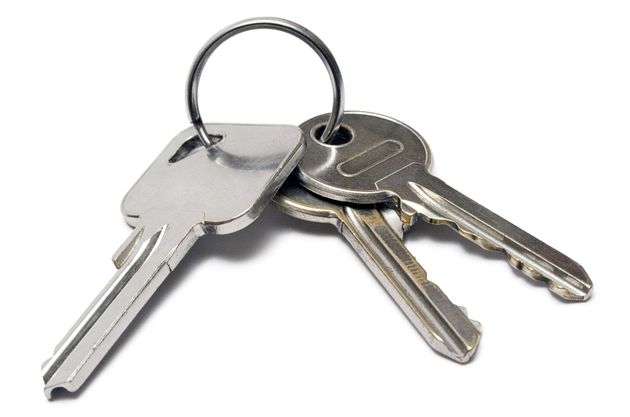 3 Silver Keys on a Key ring