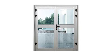 Photo of two aluminum doors